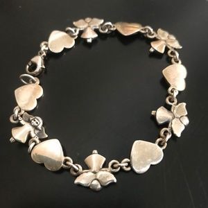 Authentic James Avery Bracelet Angel & Heart Sterling Silver. RETIRED.